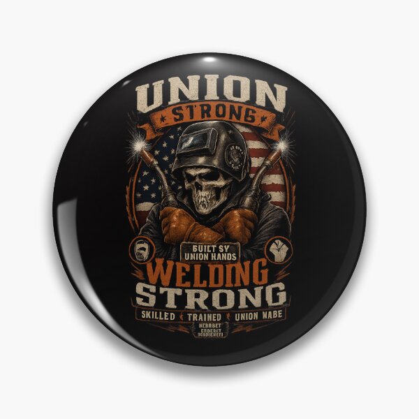 Item preview, Built By Union Hands Welding Strong Shirt | Union Welder Skull Graphic Tee designed and sold by LabCore.