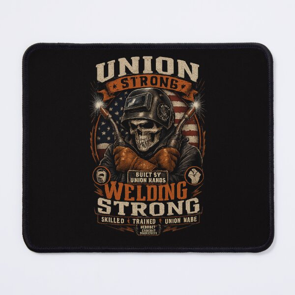 Item preview, Built By Union Hands Welding Strong Shirt | Union Welder Skull Graphic Tee designed and sold by LabCore.