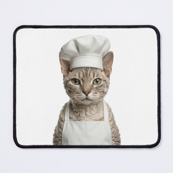 Item preview, Funny German Rex Cat Chef Realistic Animal Cooking Humor Art designed and sold by LazyOwlStore.