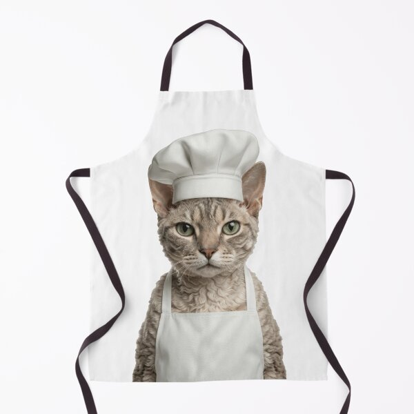Item preview, Funny German Rex Cat Chef Realistic Animal Cooking Humor Art designed and sold by LazyOwlStore.