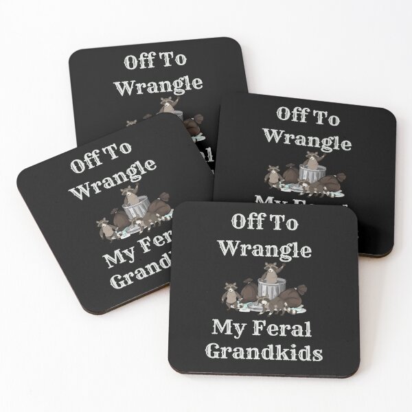 Item preview, Off To Wrangle My Feral Grandkids Funny Gift For Grandparents designed and sold by WearFine.