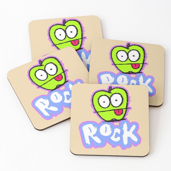 Item preview, Green Apple Rock Glitch Neon Typography Gift Alternative Rock designed and sold by AstronautMerch.