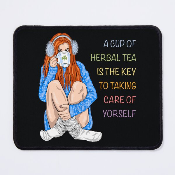 Item preview, Cozy Herbal Tea Self-Care Illustration | Winter Wellness & Warm Herbal Tea Girl | A Cup of Tea is Key to Self-Care designed and sold by Skayana.