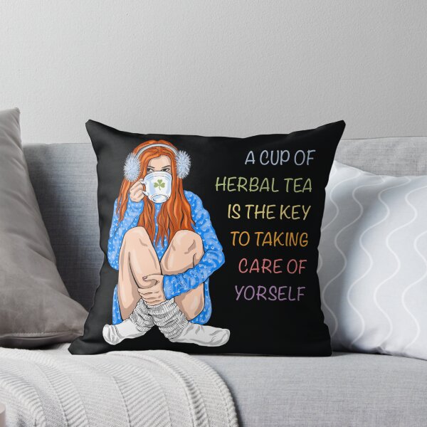 Item preview, Cozy Herbal Tea Self-Care Illustration | Winter Wellness & Warm Herbal Tea Girl | A Cup of Tea is Key to Self-Care designed and sold by Skayana.
