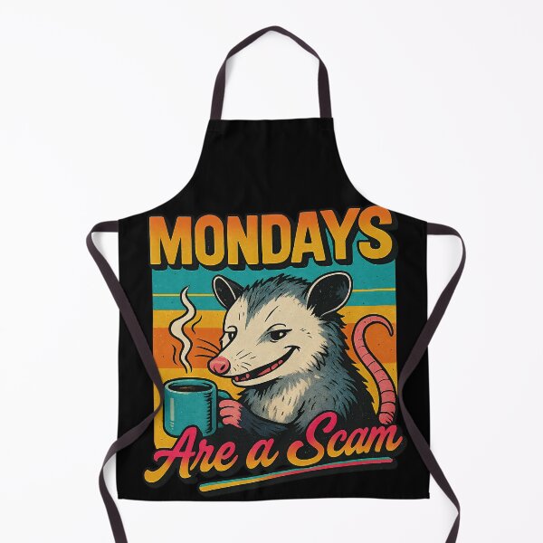 Item preview, Funny Opossum Retro Sunset - Mondays Are A Scam designed and sold by legendaryskins.