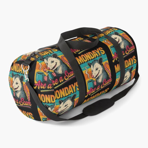 Item preview, Funny Opossum Retro Sunset - Mondays Are A Scam designed and sold by legendaryskins.