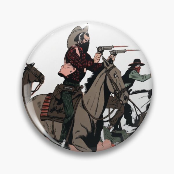 Item preview, Buffalo Bill and the Masked Riders – Retro Western Action Comic Art designed and sold by Analog Aura .
