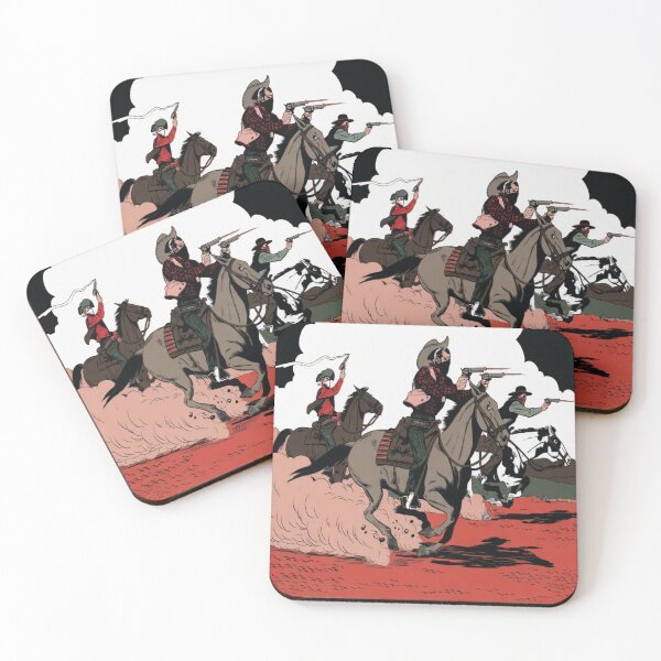 Item preview, Buffalo Bill and the Masked Riders – Retro Western Action Comic Art designed and sold by Analog Aura .