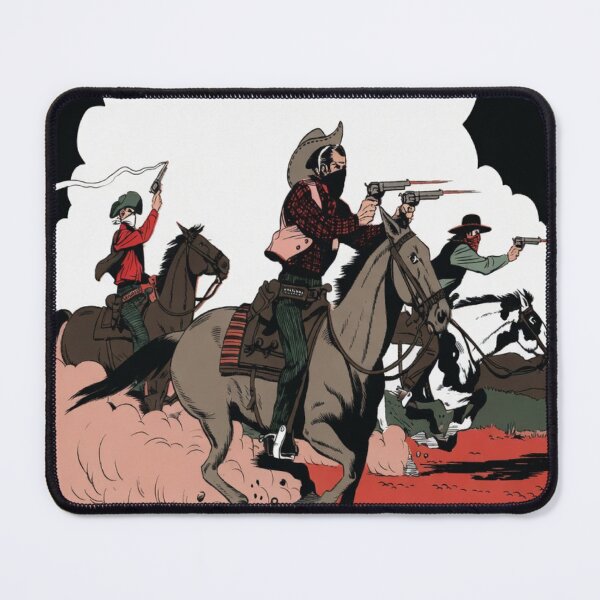 Item preview, Buffalo Bill and the Masked Riders – Retro Western Action Comic Art designed and sold by Analog Aura .