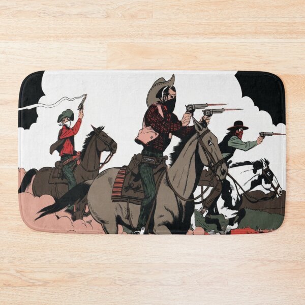 Item preview, Buffalo Bill and the Masked Riders – Retro Western Action Comic Art designed and sold by Analog Aura .