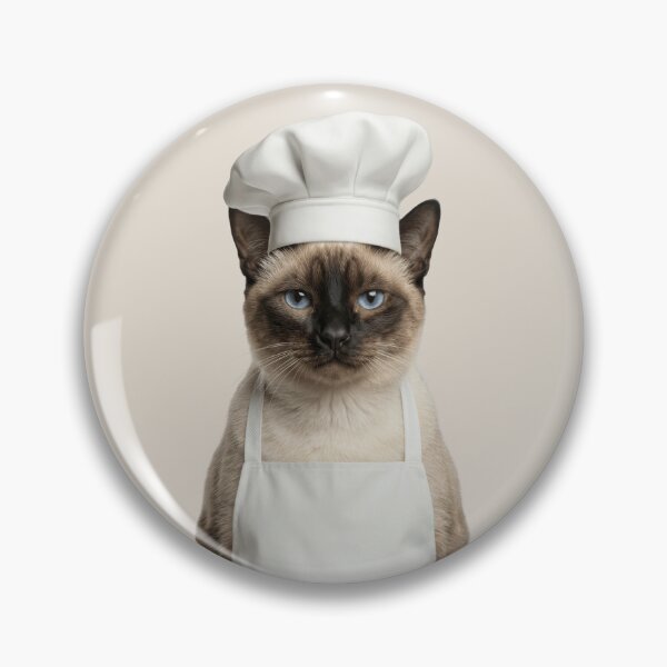 Item preview, Funny Mekong Bobtail Cat Chef Realistic Animal Cooking Humor Art designed and sold by LazyOwlStore.