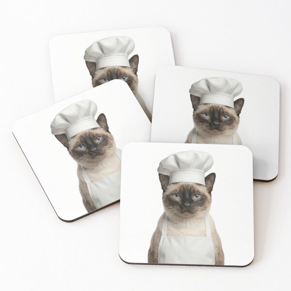Item preview, Funny Mekong Bobtail Cat Chef Realistic Animal Cooking Humor Art designed and sold by LazyOwlStore.
