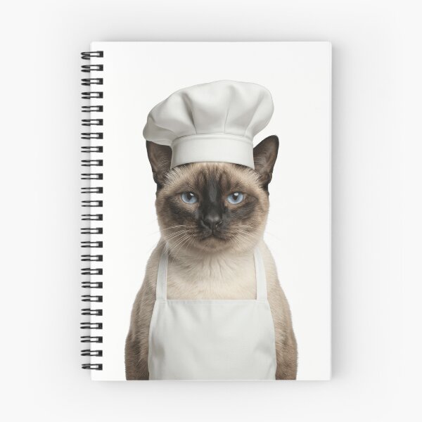 Item preview, Funny Mekong Bobtail Cat Chef Realistic Animal Cooking Humor Art designed and sold by LazyOwlStore.