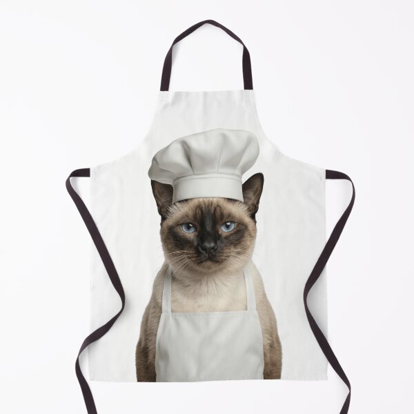 Item preview, Funny Mekong Bobtail Cat Chef Realistic Animal Cooking Humor Art designed and sold by LazyOwlStore.