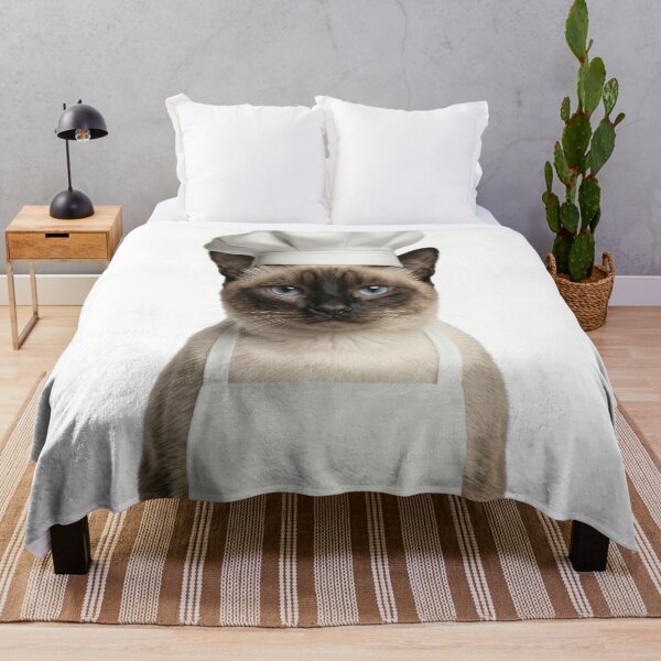 Item preview, Funny Mekong Bobtail Cat Chef Realistic Animal Cooking Humor Art designed and sold by LazyOwlStore.