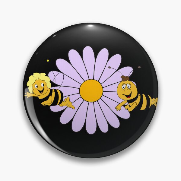 Item preview, Maya the Bee and Willy – Colorful Retro Flower Vintage Cartoon Style designed and sold by retrologie.