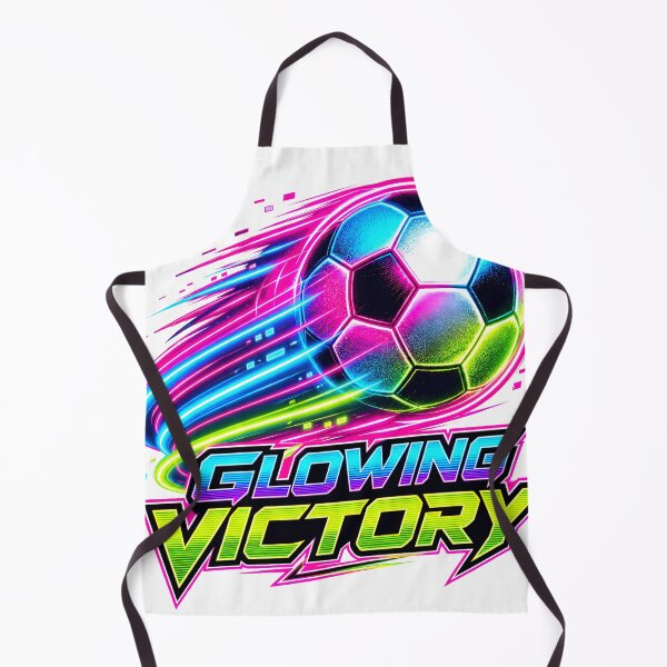 Item preview, Glowing Victory Retro Neon Soccer Ball Synthwave designed and sold by M.Store.
