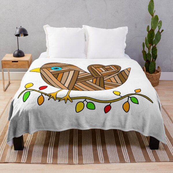 Item preview, Cute Patchwork Brown Bird Autumn Season designed and sold by Sartoris Art.