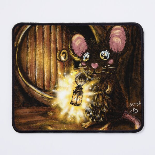 Item preview, Lumi Lantern Mouse - Cozy Fantasy Art designed and sold by Seelenwasser.Art.