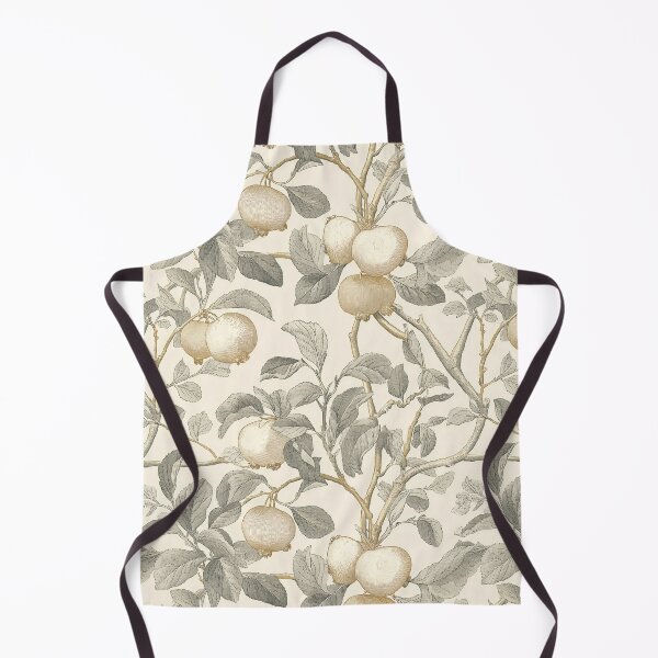 Item preview, Botanical Print Quince Branch – Ivory Slate Gold Heritage Engraving designed and sold by BestVarieties.