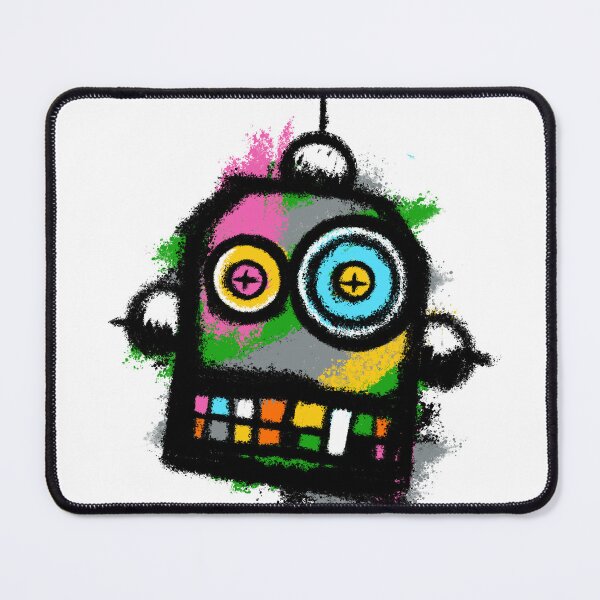 Item preview, Retro Robot No. 01 | Colourful Urban Folk Art Character by GWART designed and sold by GWARTGB.