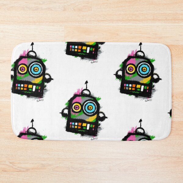 Item preview, Retro Robot No. 01 | Colourful Urban Folk Art Character by GWART designed and sold by GWARTGB.