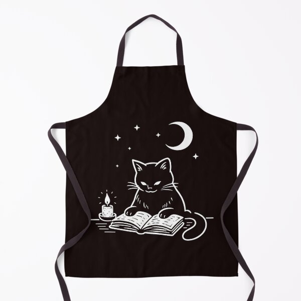 Item preview, Mystic Reading Cat by Candlelight – Witchy Line Art designed and sold by ArtPer-design.