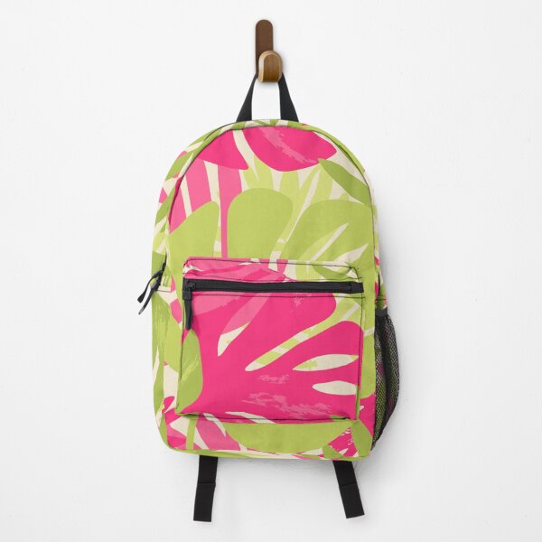 Item preview, Bold pink and green tropical leaf pattern designed and sold by Ilze Lucero.