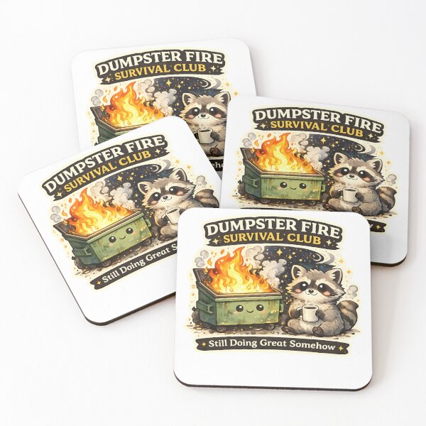 Item preview, Dumpster Fire Survival Club Cute Dumpster Funny Meme Sticker T Shirt designed and sold by Akter-sikder.