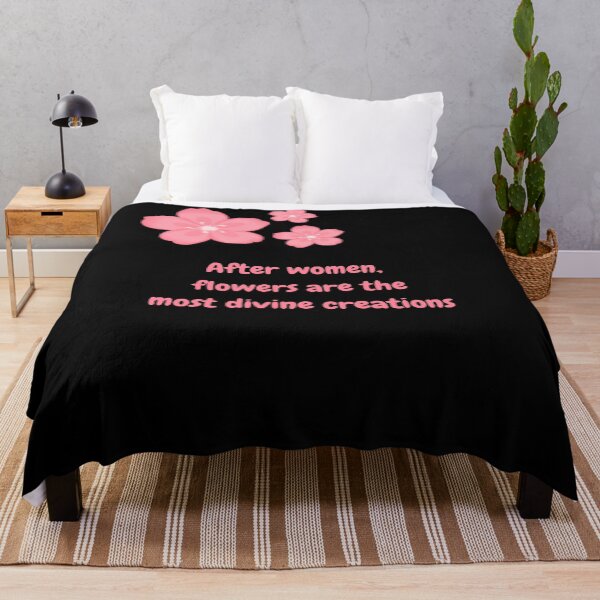 Item preview, After Women Flowers Are The Most Divine Creations Pink Floral Quote Design designed and sold by heartofireland.