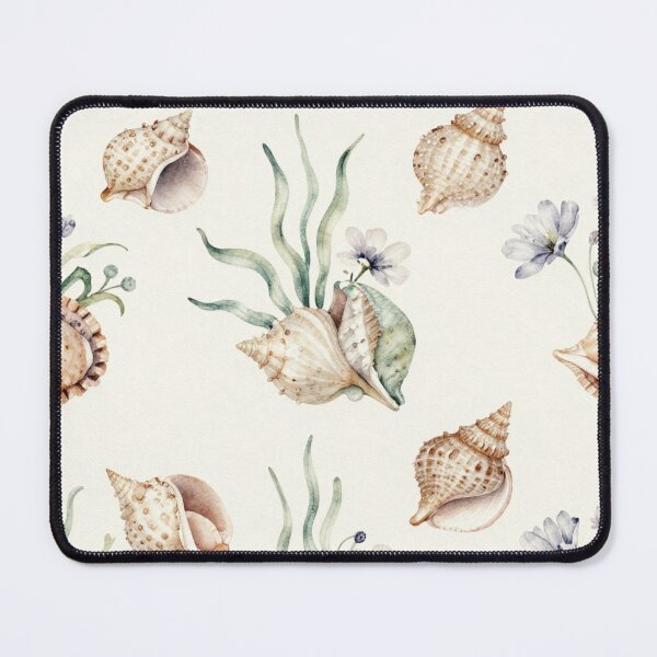 Item preview, Coastal Seashell Pattern | Watercolor Ocean Shells & Seaweed Design designed and sold by Ioanna-Studio.