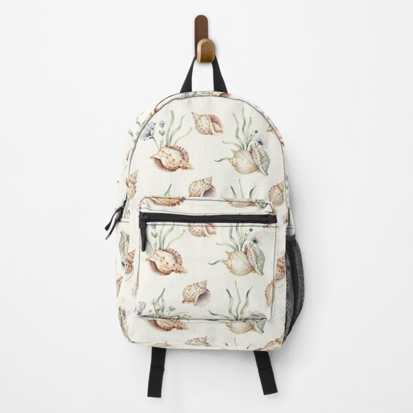 Item preview, Coastal Seashell Pattern | Watercolor Ocean Shells & Seaweed Design designed and sold by Ioanna-Studio.