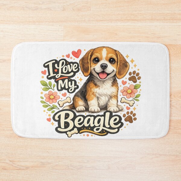 Item preview, I Love My Beagle Watercolor Dog Lover designed and sold by ssmg80.