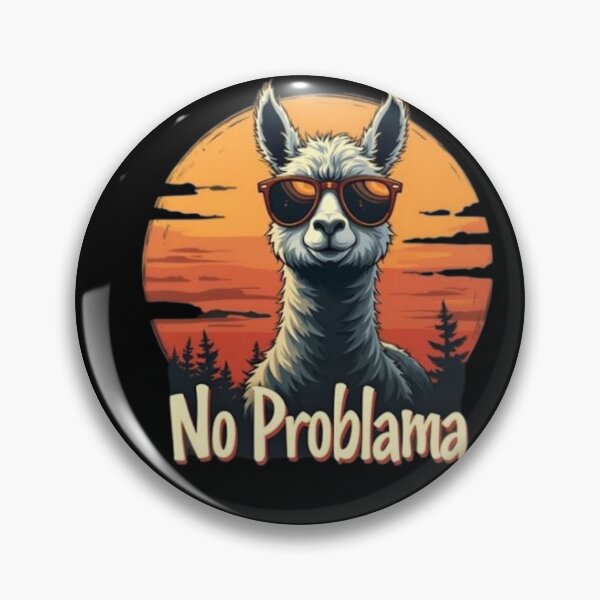Item preview, Cool Llama with Sunglasses Retro Sunset No Problama Pun T-Shirt designed and sold by happyshirt27.