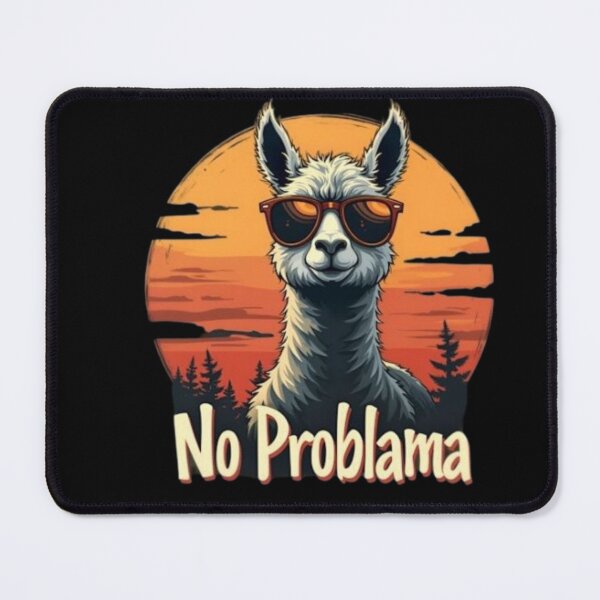 Item preview, Cool Llama with Sunglasses Retro Sunset No Problama Pun T-Shirt designed and sold by happyshirt27.