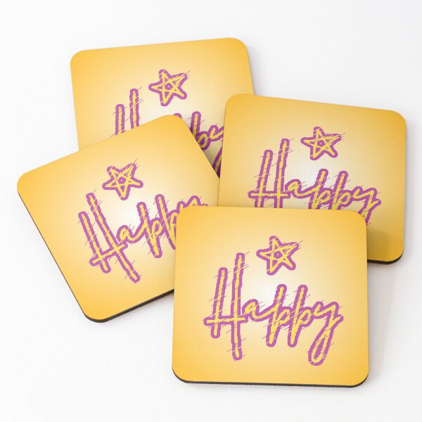 Item preview, Happy Glitch Yellow Purple Star Gradient Positive Gift designed and sold by AstronautMerch.