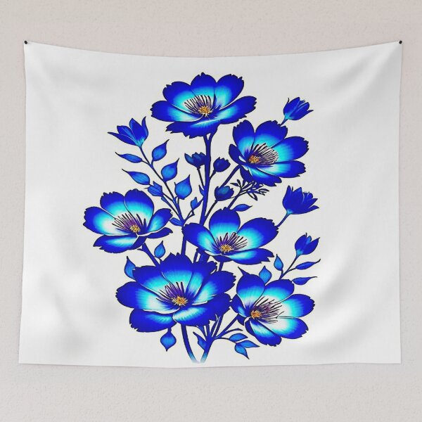 Item preview, Blue Flowers designed and sold by ViaARTfactory.