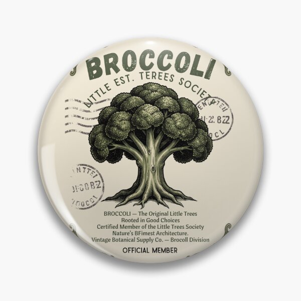 Item preview, BROCCOLI – LITTLE TREES SOCIETY™ | Vintage Stamp Graphic T-Shirt** designed and sold by CallisC-Arts.