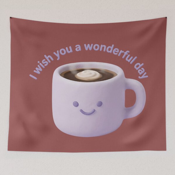 Item preview, Cute 3D Coffee Mug - I Wish You A Wonderful Day designed and sold by Utopian-Magic.