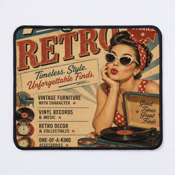 Item preview, Vintage Retro Pin Up Girl Vinyl Records Poster Art designed and sold by riki2365.