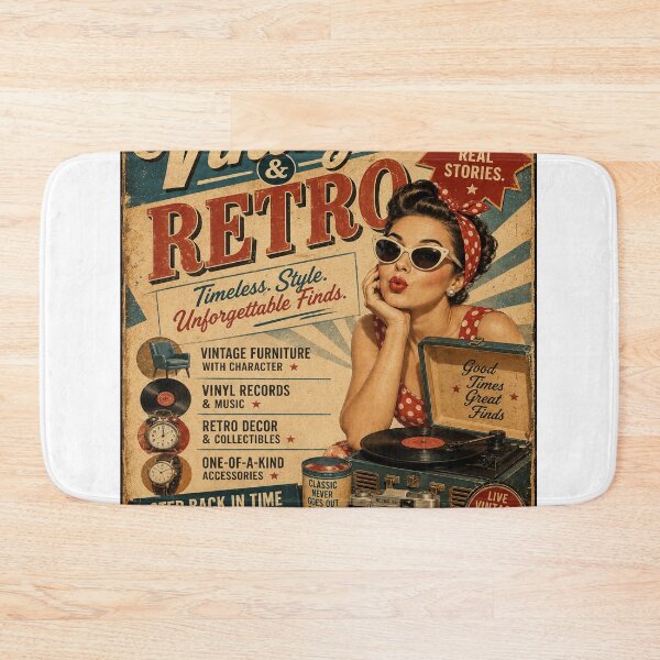 Item preview, Vintage Retro Pin Up Girl Vinyl Records Poster Art designed and sold by riki2365.