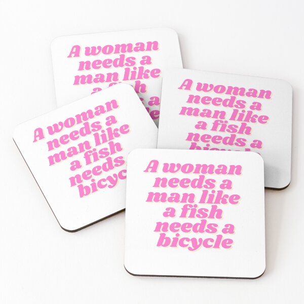 Item preview, A woman needs a man like a fish needs a bicycle designed and sold by madebyjulia7.