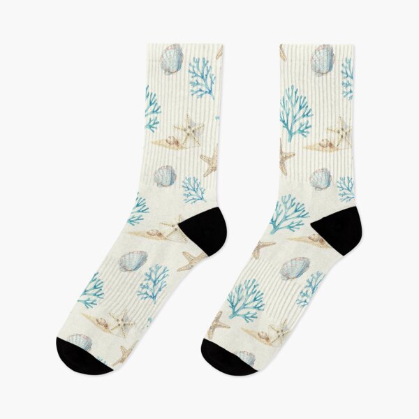 Item preview, Coastal Starfish & Coral Pattern | Watercolor Beach Seashell Design designed and sold by Ioanna-Studio.