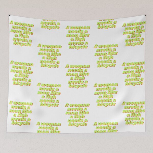 Item preview, A woman needs a man like a fish needs a bicycle designed and sold by madebyjulia7.