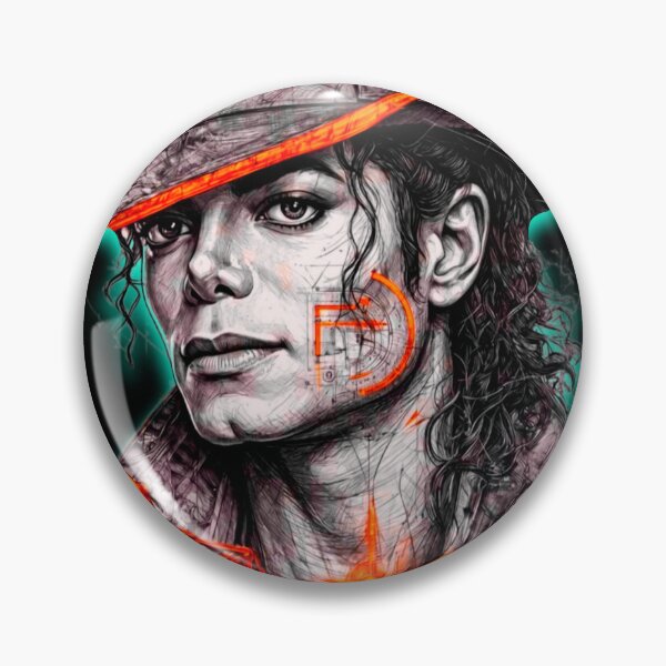 Item preview, Cyberpunk Michael Jackson Fedora Neon Portrait designed and sold by ExploreAura Studio.