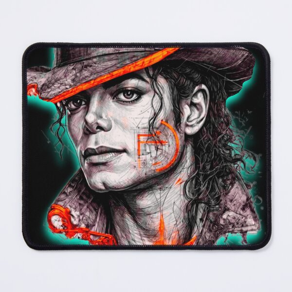 Item preview, Cyberpunk Michael Jackson Fedora Neon Portrait designed and sold by ExploreAura Studio.