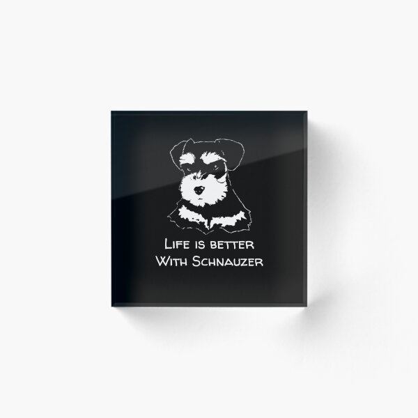 Aperçu de l'œuvre La vie est meilleure avec un Schnauzer créée et vendue par AleksaDesignMTL.
