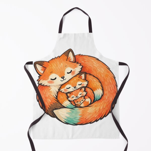 Item preview, Cute Fox Family Curled in a Fibonacci Spiral designed and sold by eignvalue.