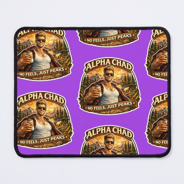 Item preview, Alpha Chad – No Feels, Just Peaks Sticker designed and sold by prejay1728.