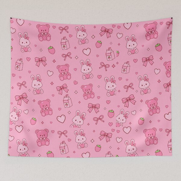 Item preview, Cute Pink Kawaii Pattern  designed and sold by ZwoToopia.